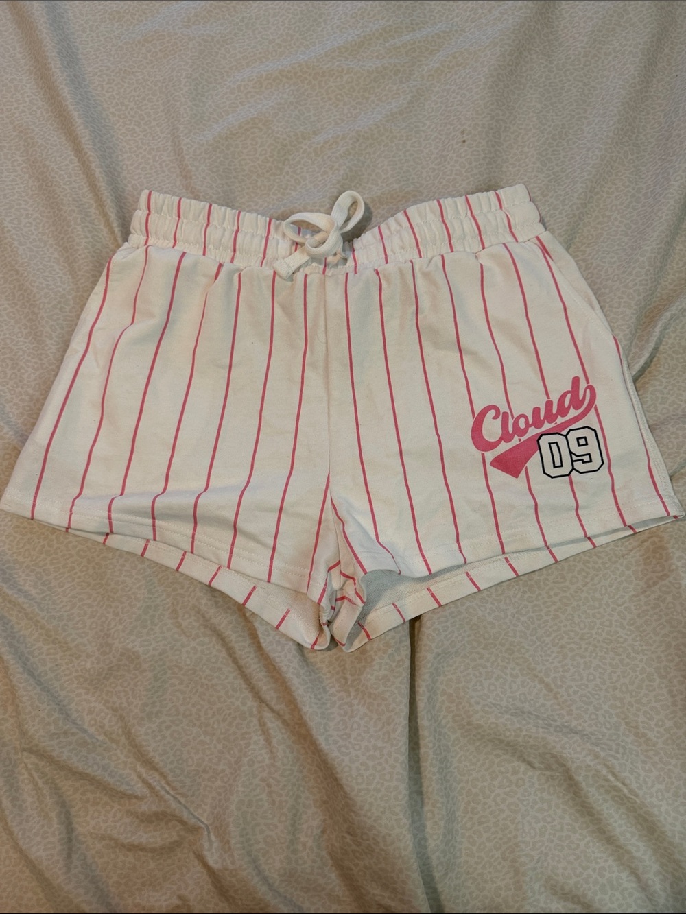 Cloud 09 Pink-Striped Women’s Athletic Shorts